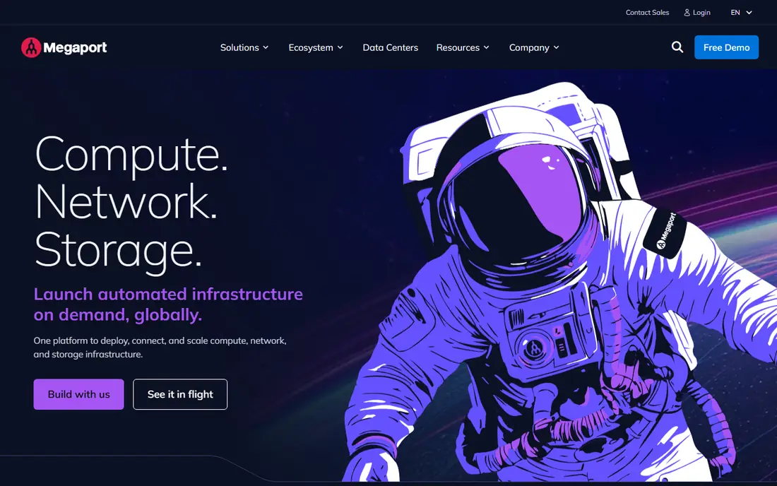 Megaport homepage