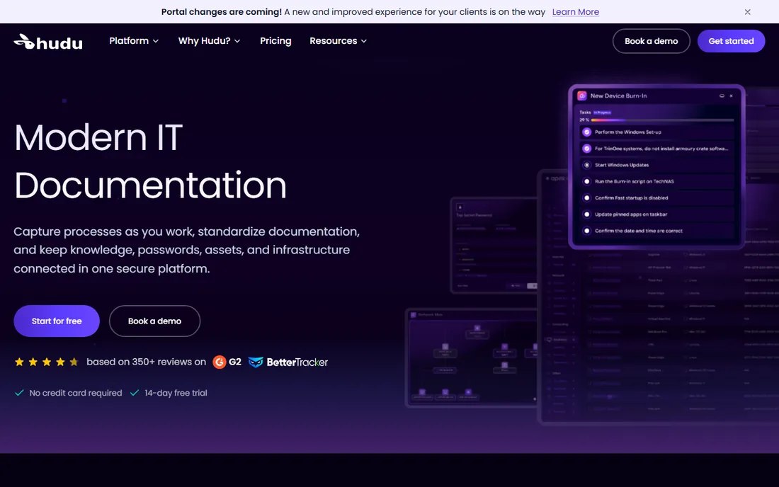 Hudu homepage