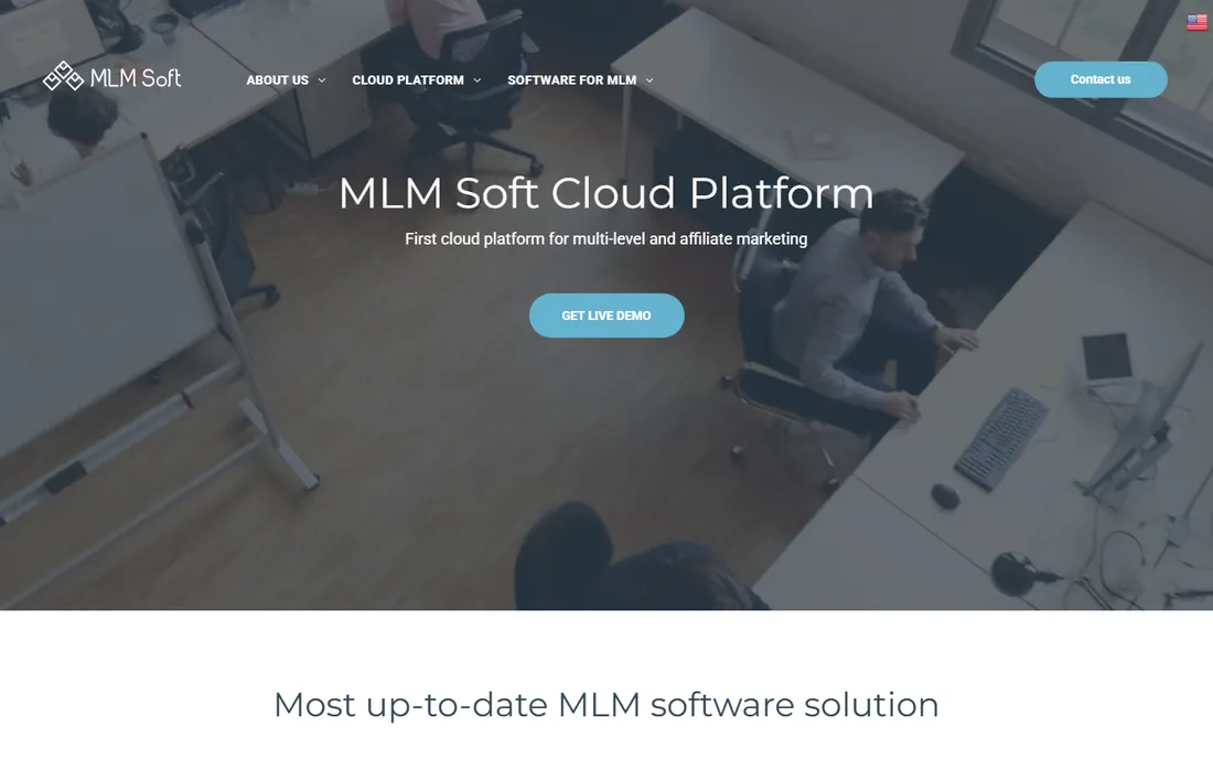 MLM Soft homepage