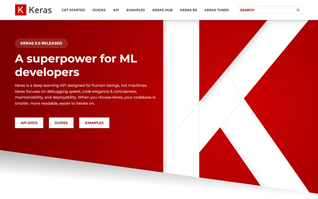 Keras homepage