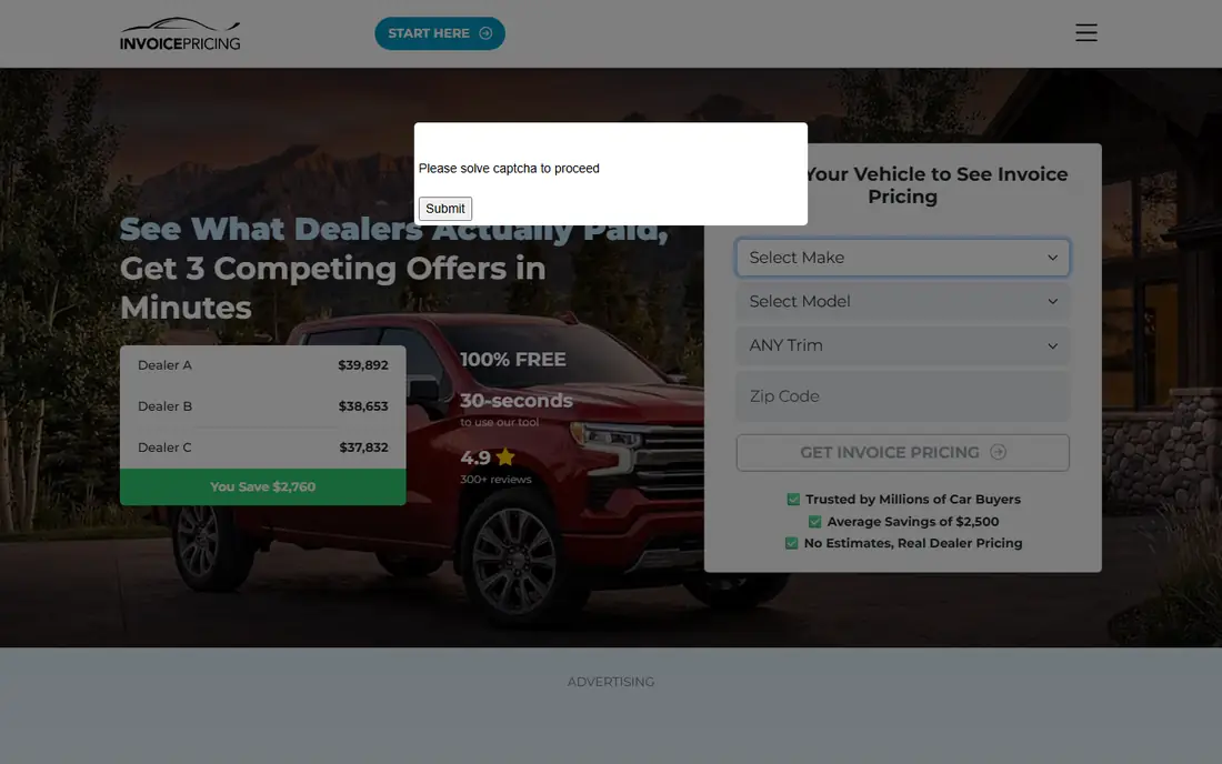 InvoicePricing homepage