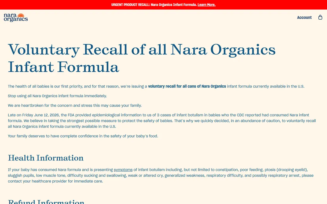 Nara Baby Tracker homepage