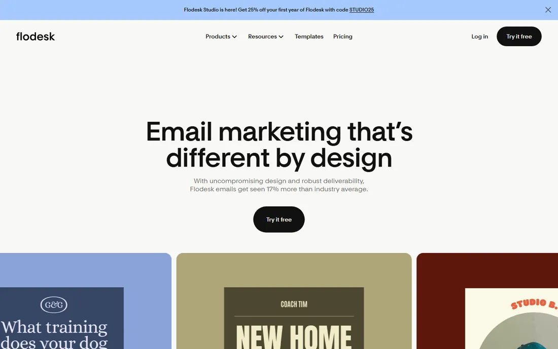 Flodesk homepage