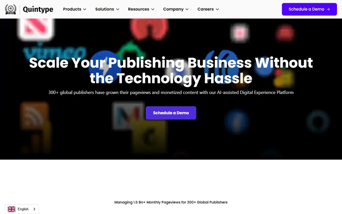 Quintype homepage