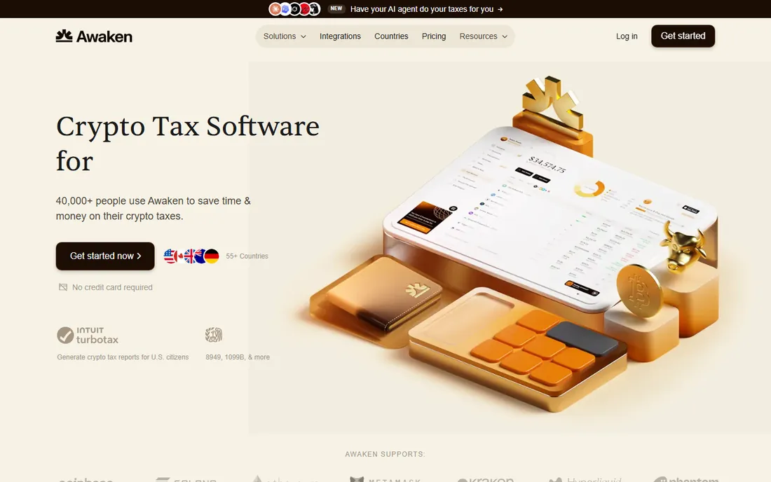 Awaken Tax homepage