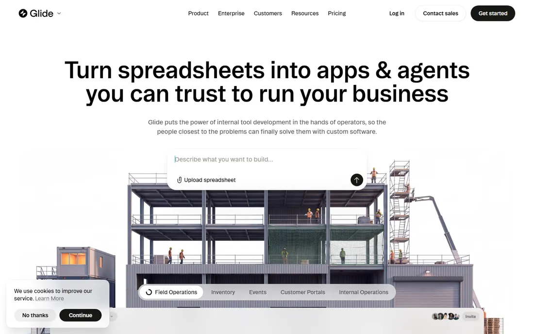 Glide homepage