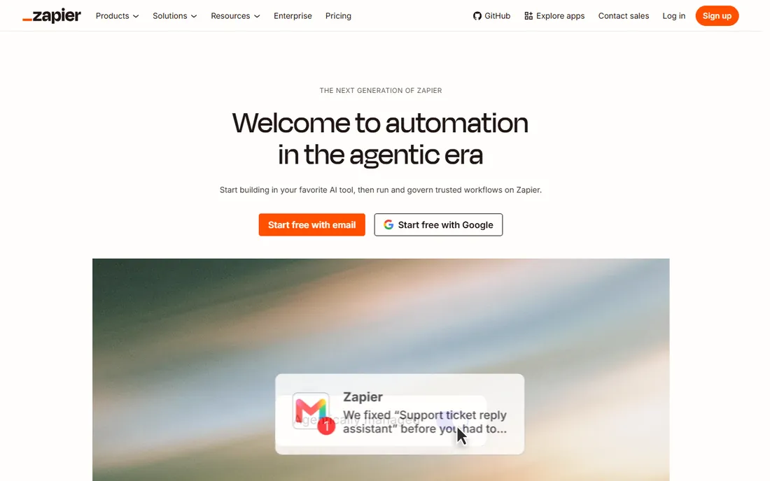 Zapier homepage