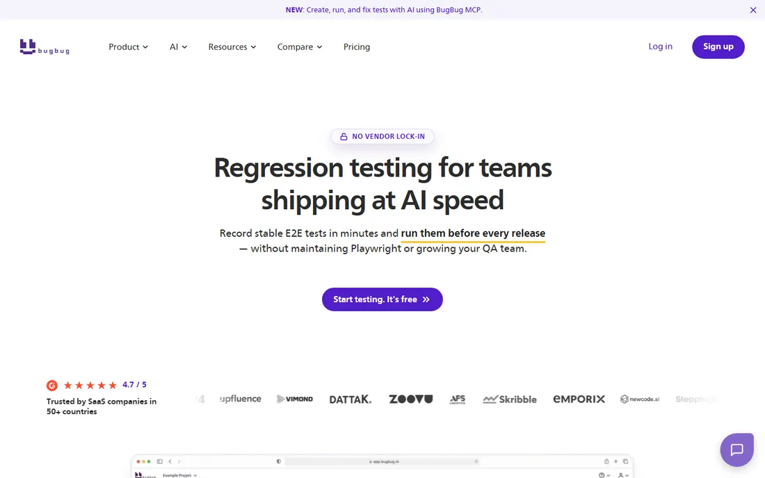 BugBug homepage