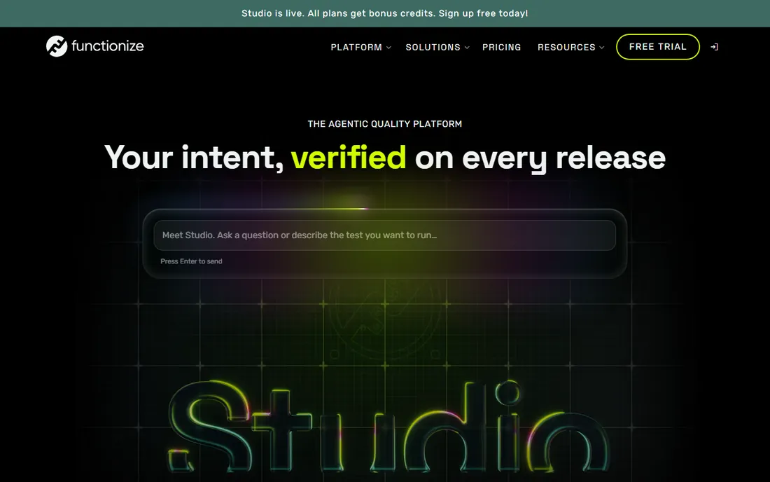 Functionize homepage