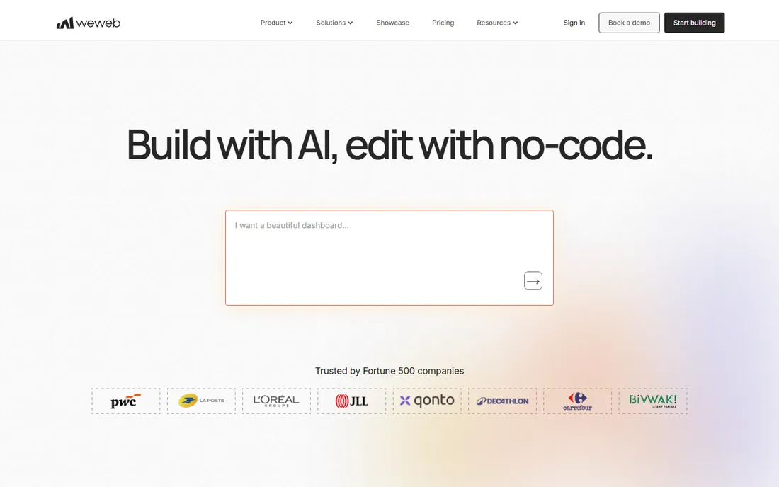 WeWeb homepage