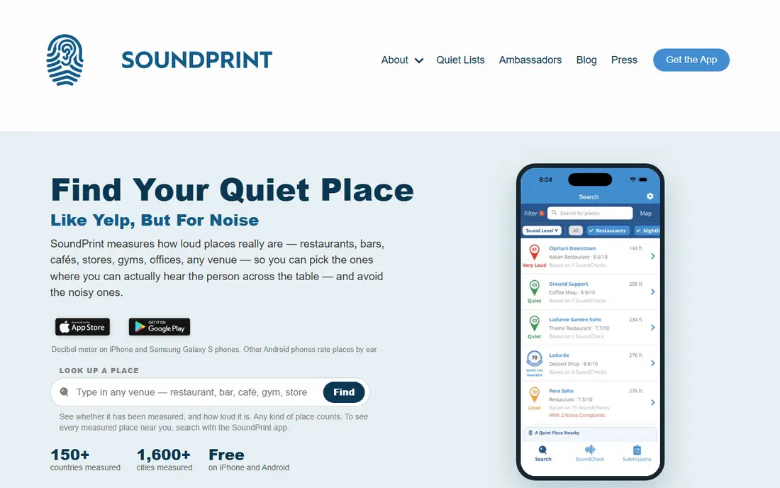 SoundPrint homepage