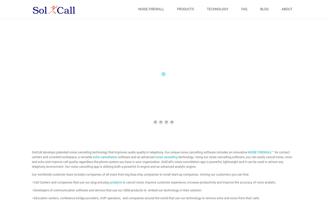 SoliCall homepage