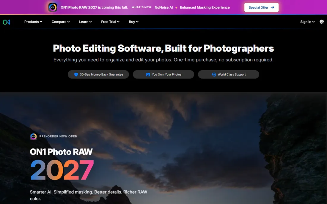 ON1 NoNoise AI 2027 homepage