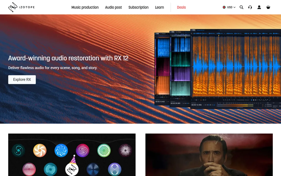 iZotope RX 12 homepage
