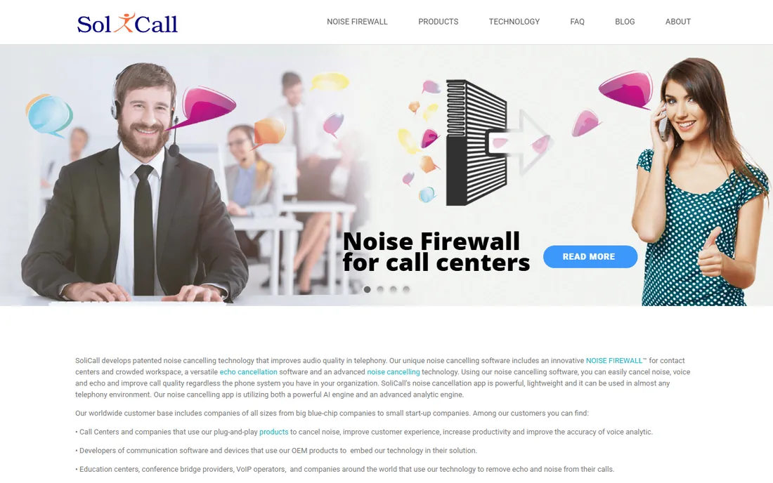 SoliCall homepage