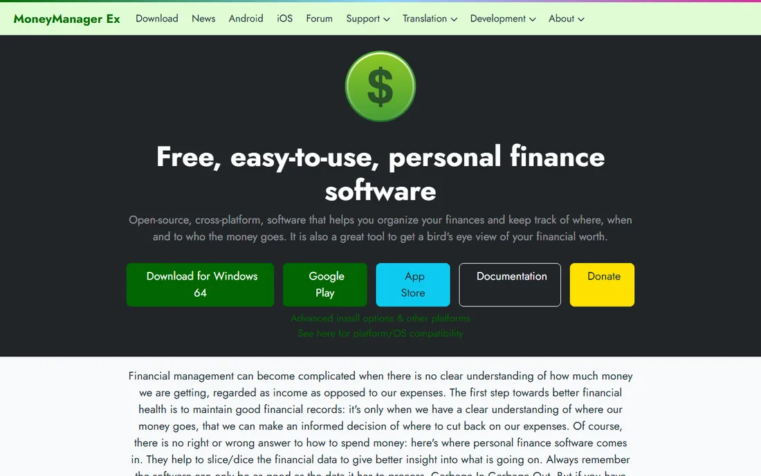 Money Manager Ex homepage