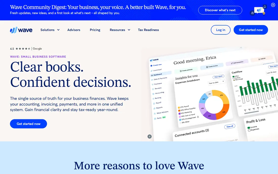 Wave homepage