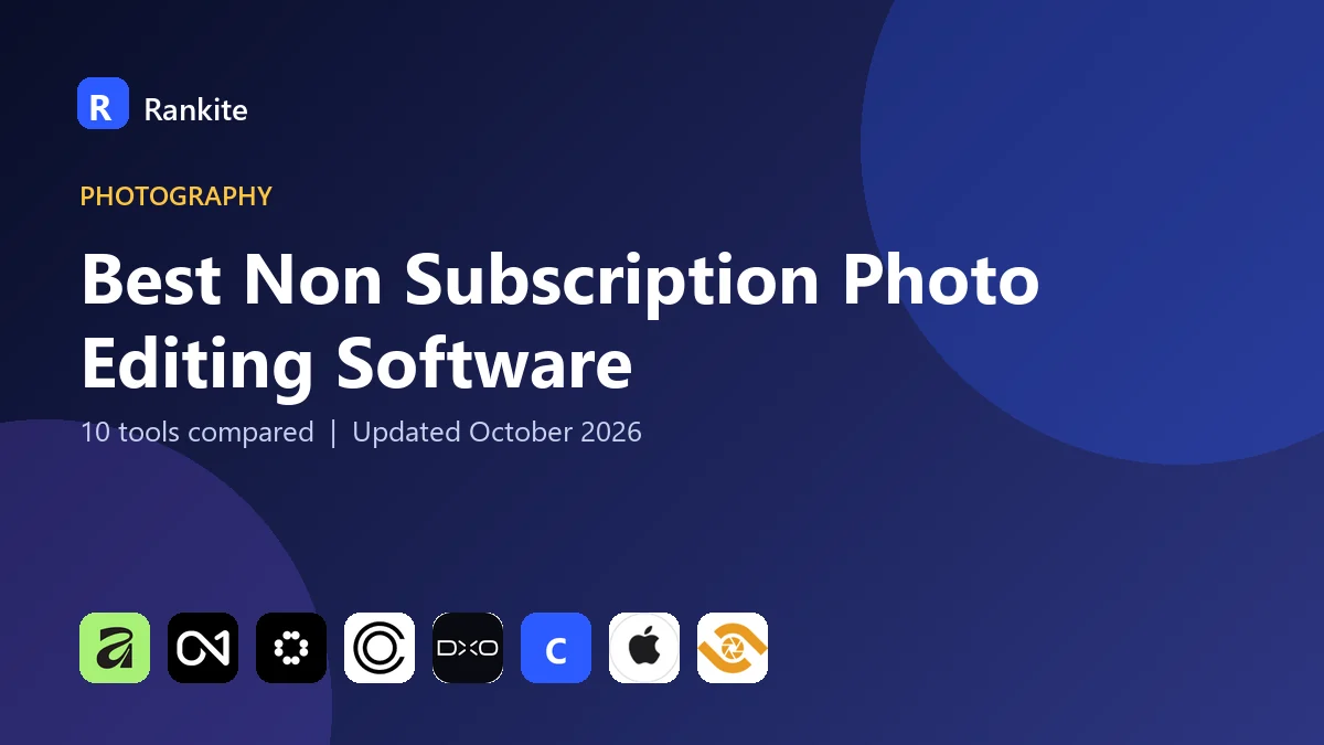 Best Non Subscription Photo Editing Software in 2026: 10 Tools Compared