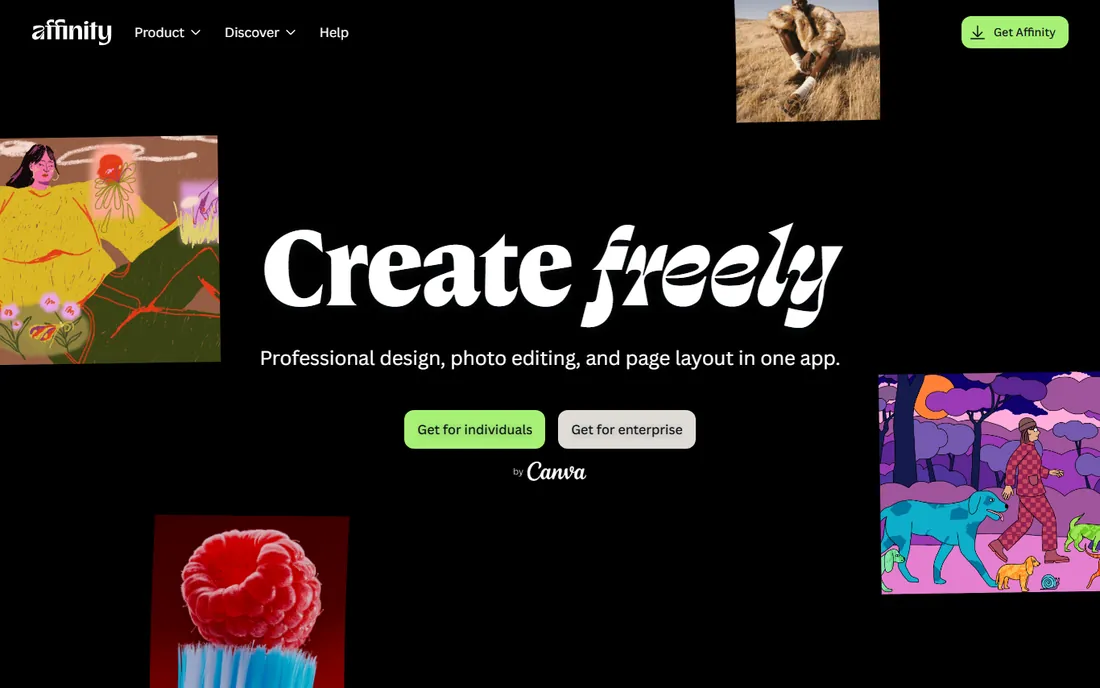 Affinity Photo homepage