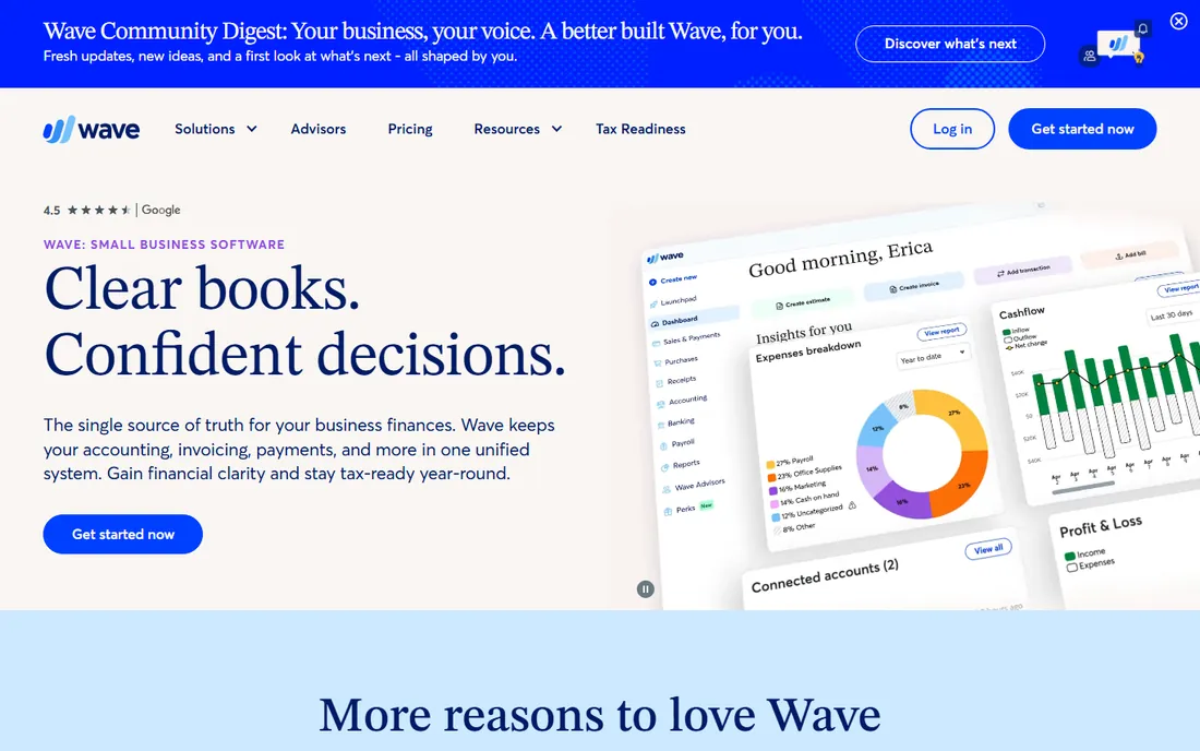 Wave homepage