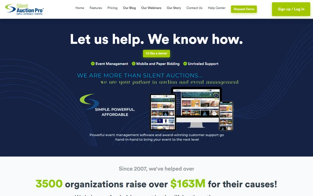 Silent Auction Pro homepage