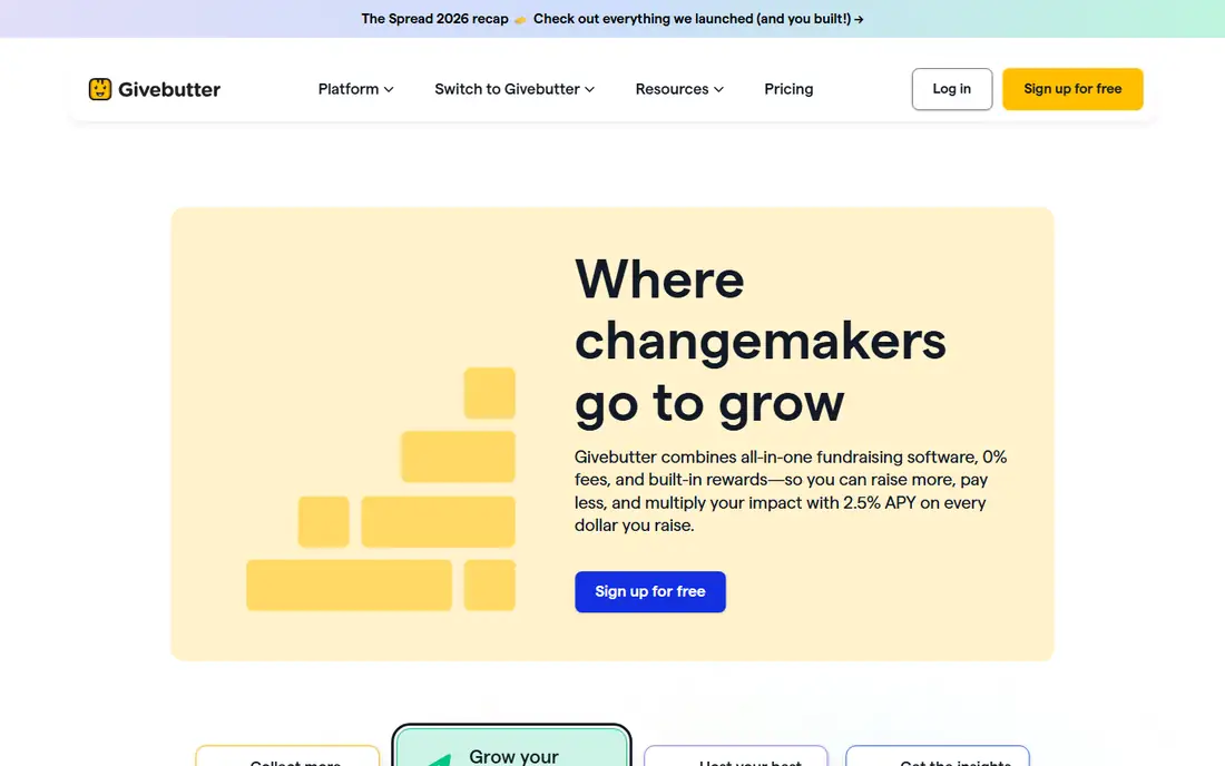Givebutter homepage