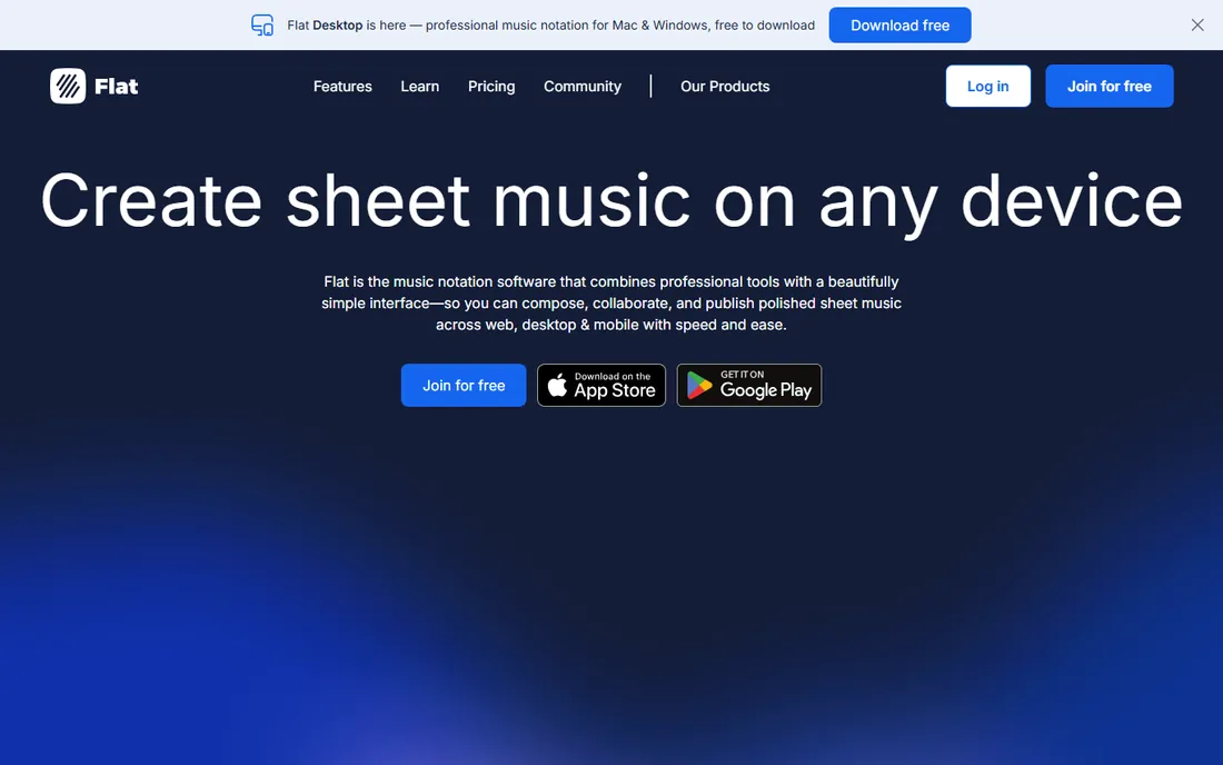 Flat homepage