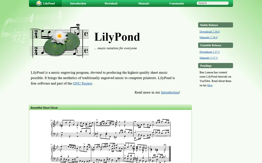 LilyPond homepage
