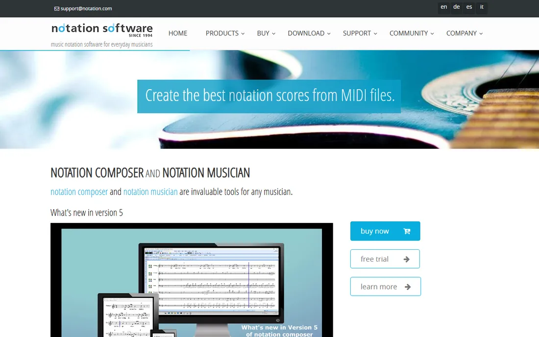 Notation Composer homepage