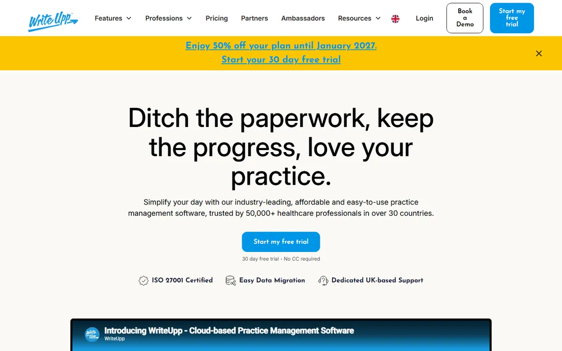WriteUpp homepage