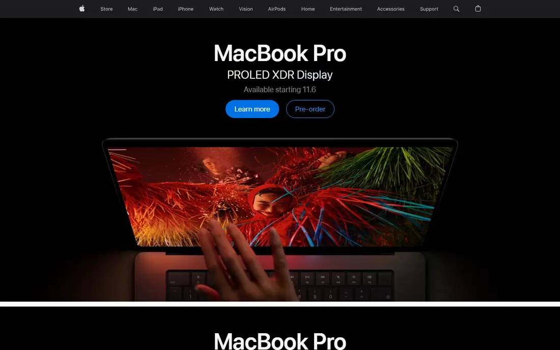 Apple Notes homepage