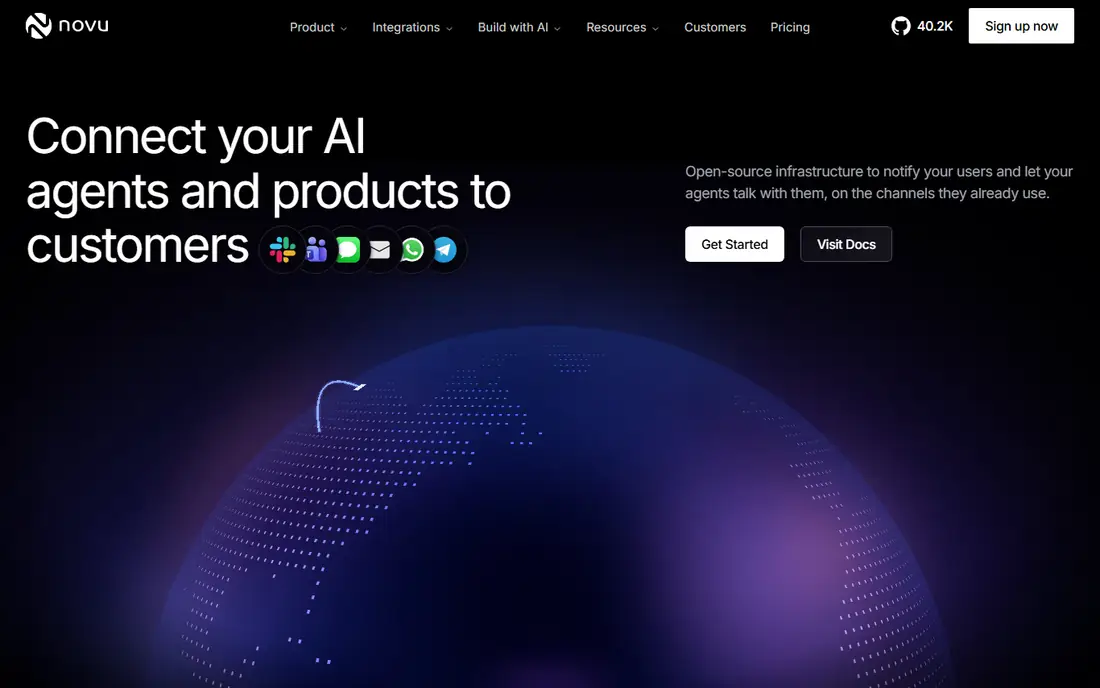 Novu homepage