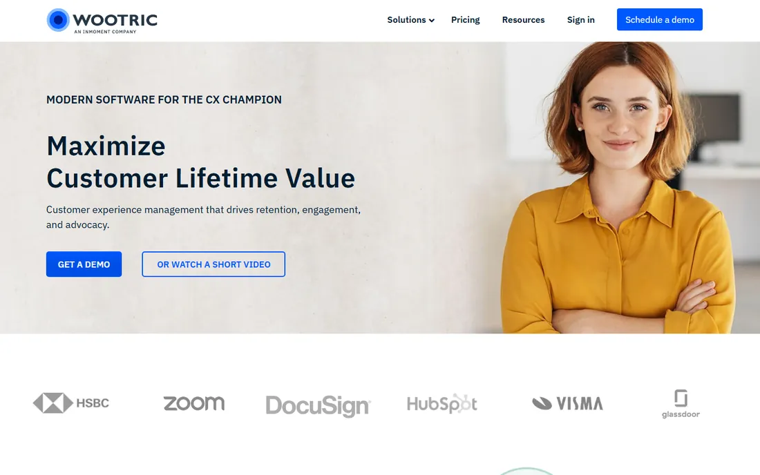 Wootric homepage