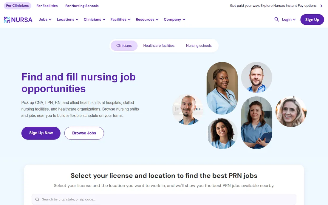Nursa homepage