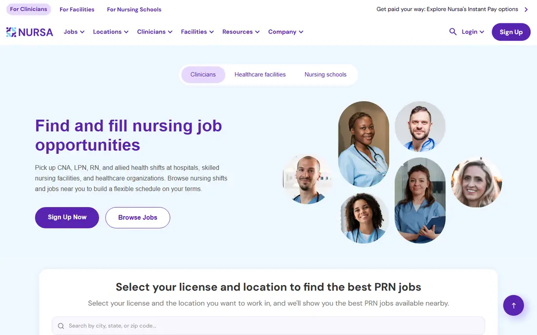 Nursa homepage
