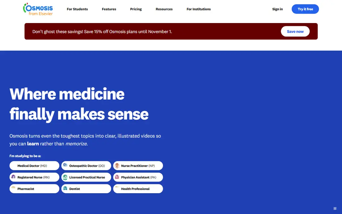 Osmosis homepage