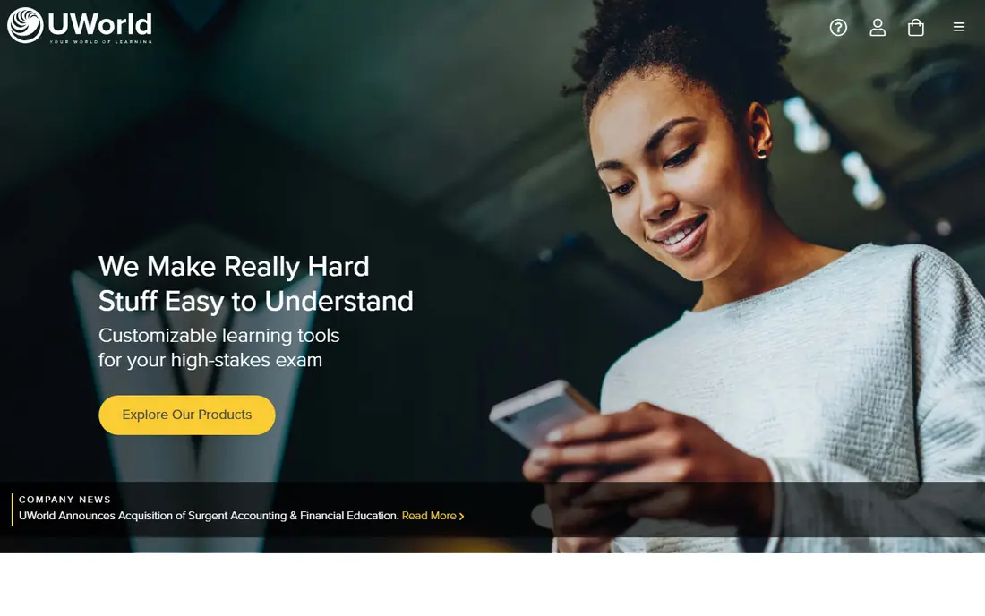 UWorld homepage
