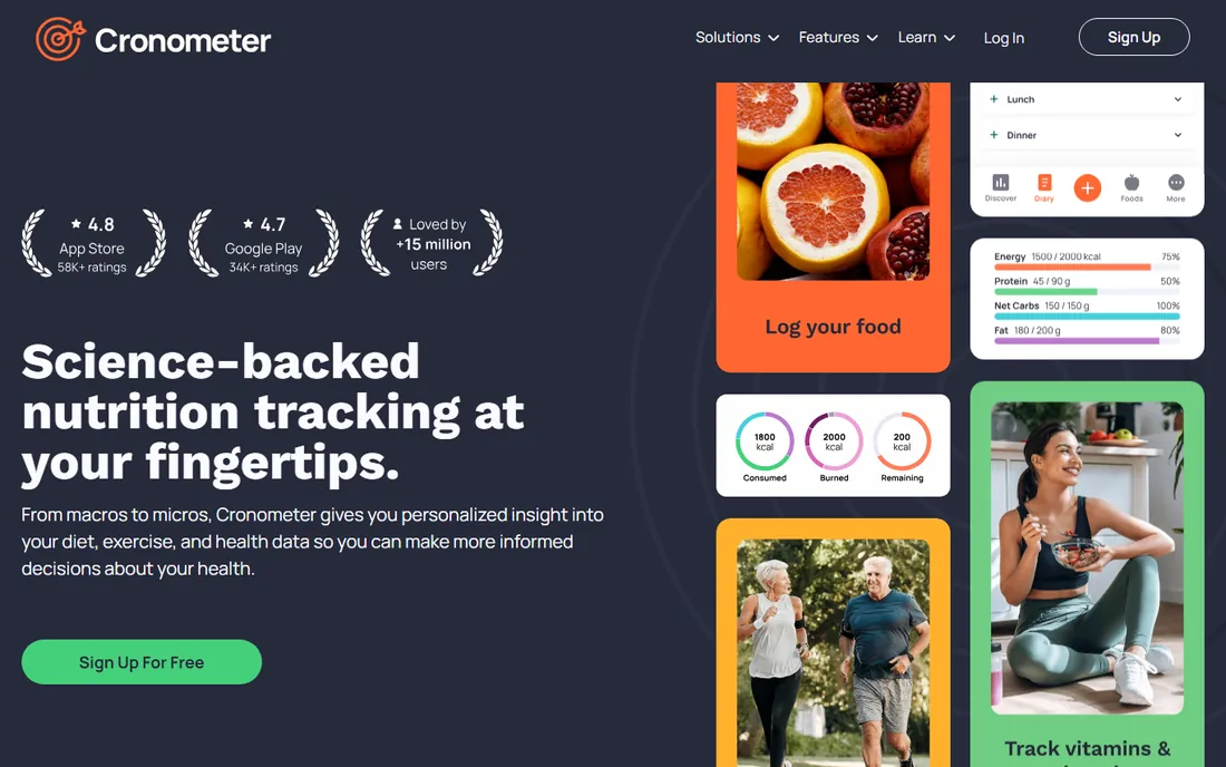 Cronometer Pro homepage