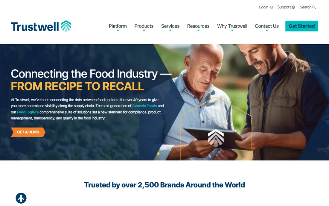 Trustwell Genesis homepage