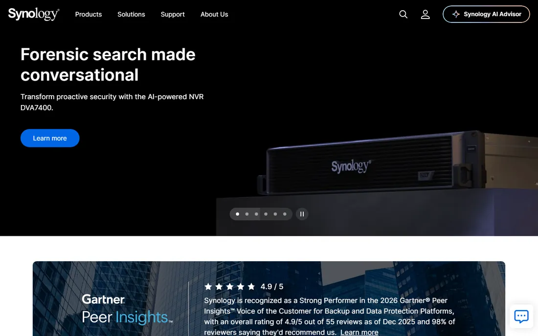 Synology Surveillance Station homepage