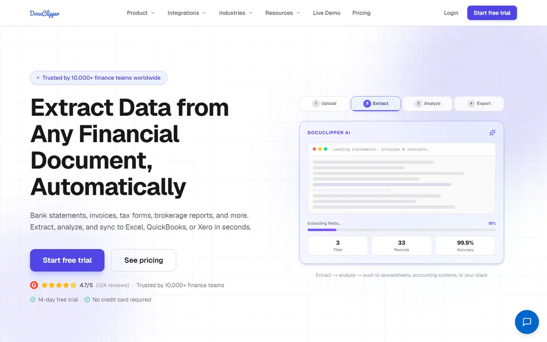 DocuClipper homepage