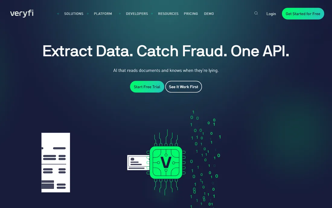 Veryfi homepage