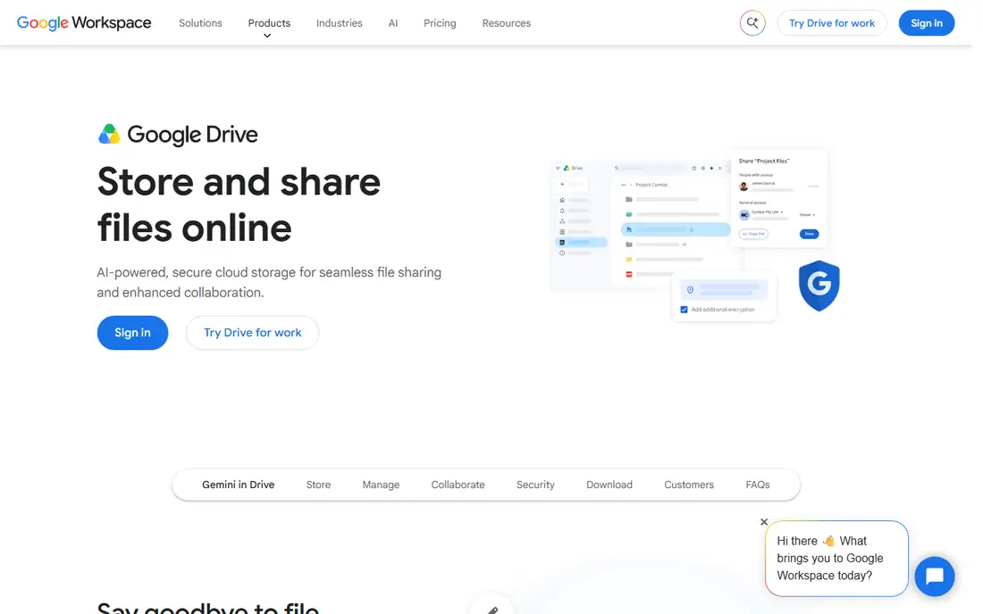 Google Drive OCR homepage