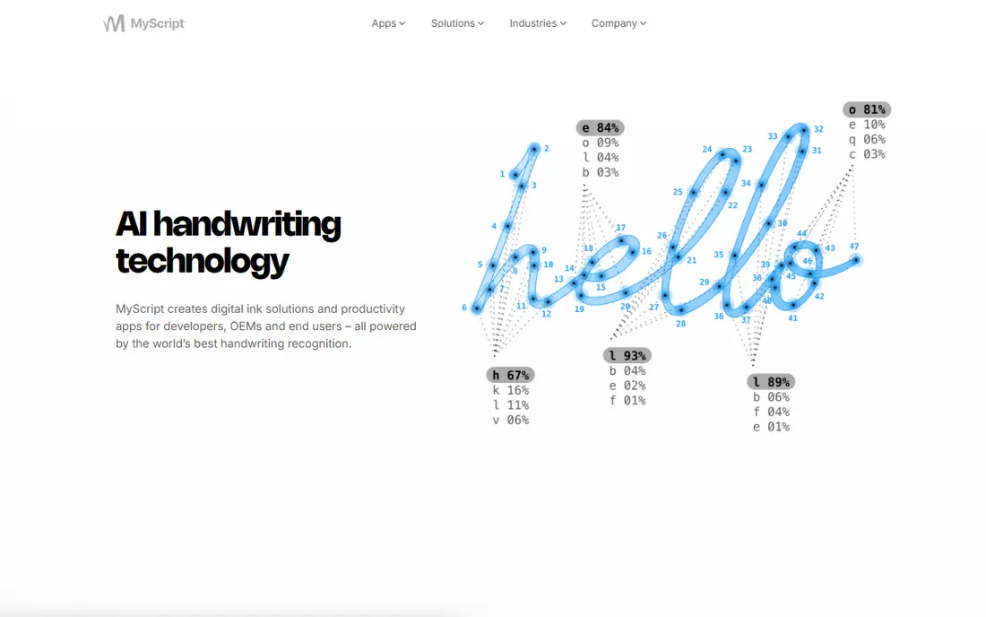 MyScript Nebo homepage