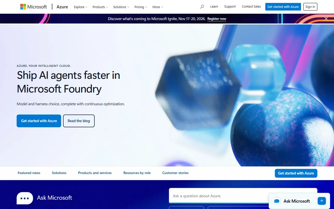 Azure Document Intelligence homepage