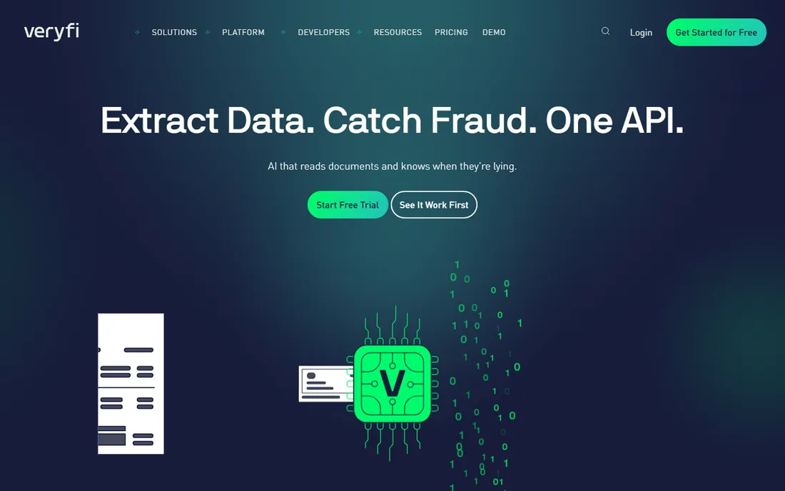 Veryfi homepage