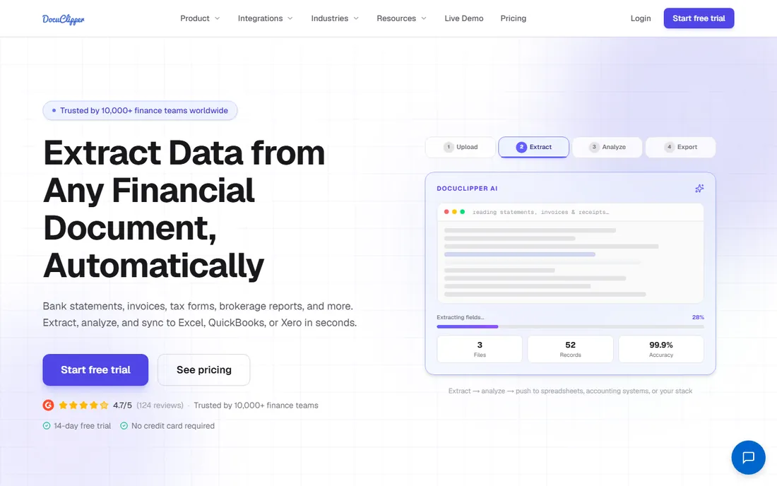 DocuClipper homepage
