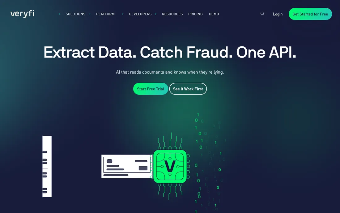 Veryfi homepage