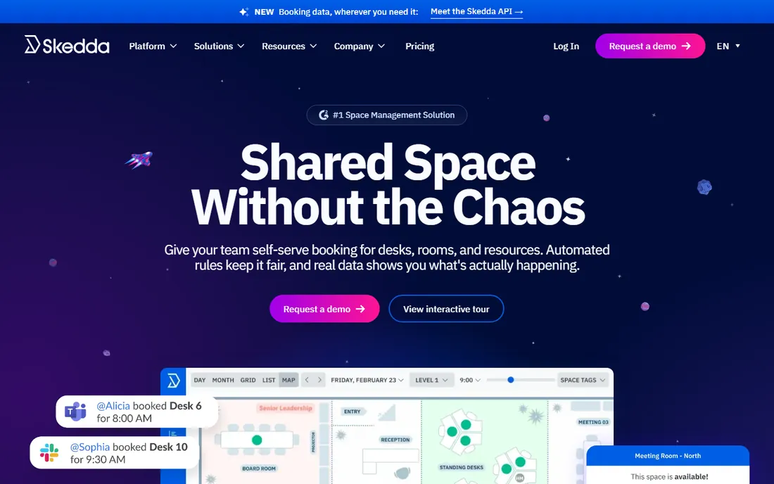 Skedda homepage