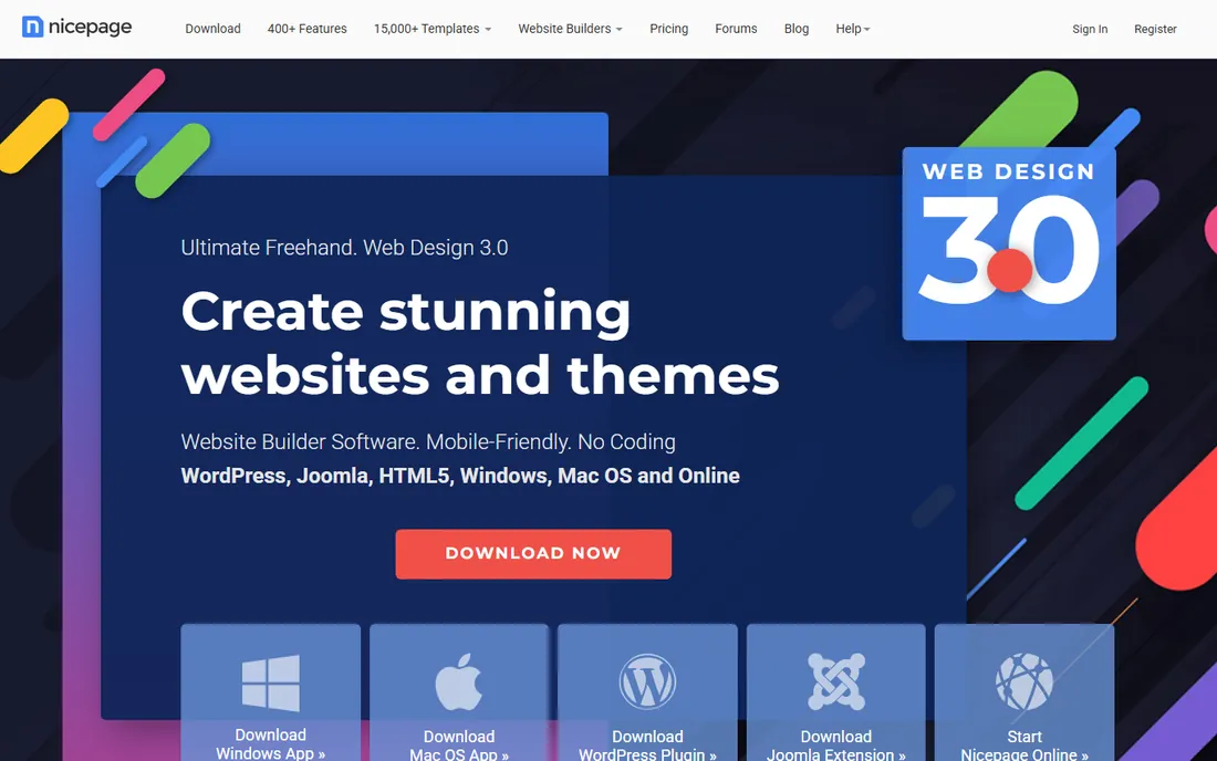 Nicepage homepage